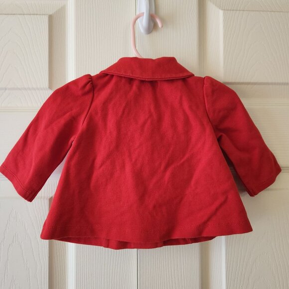 Gymboree Red Baby Girls Jacket With Pockets & Button Front 3-6M - Picture 6 of 9